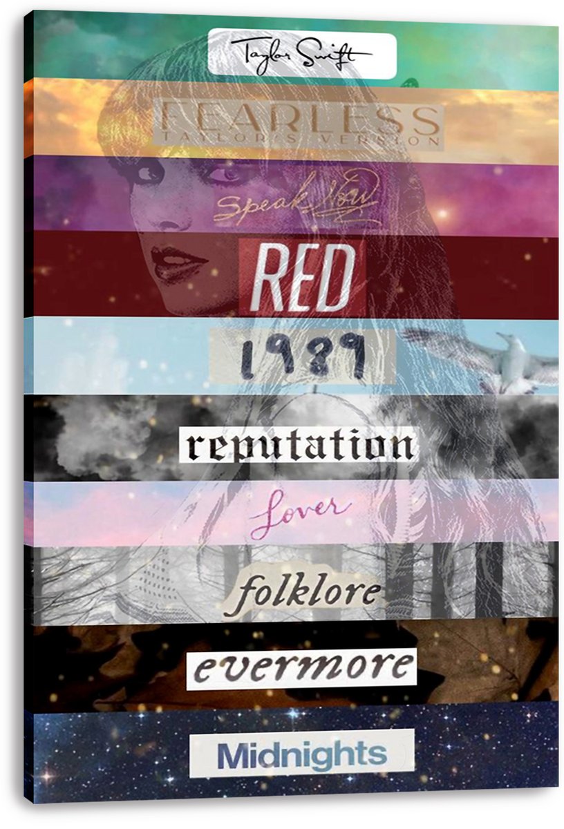 Taylor Swift Album Eras Decorative Painting (paper and canvas) art poster printing print