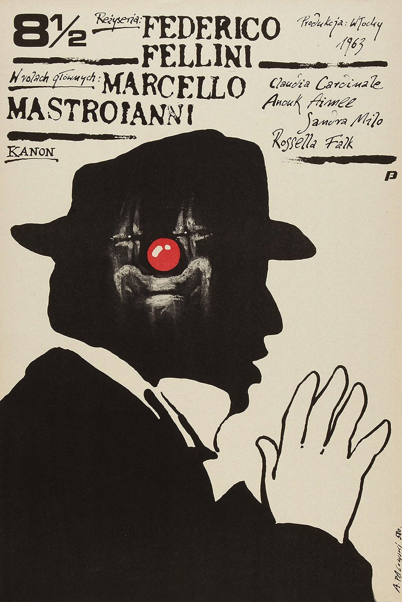 Federico Fellini's 8½ Film Art Decorative Painting (paper and canvas) art poster printing print