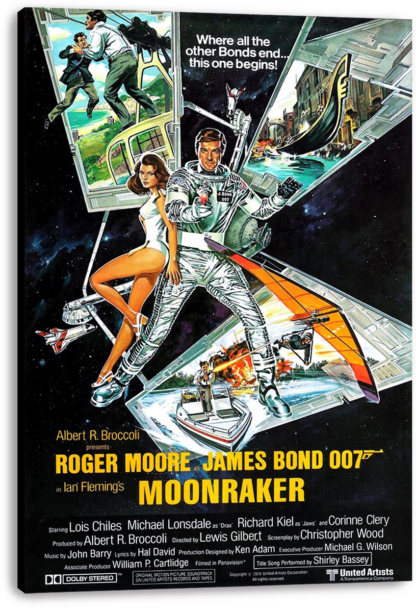 James Bond 007 Moonraker Roger Moore Decorative Painting (paper and canvas) art poster printing print