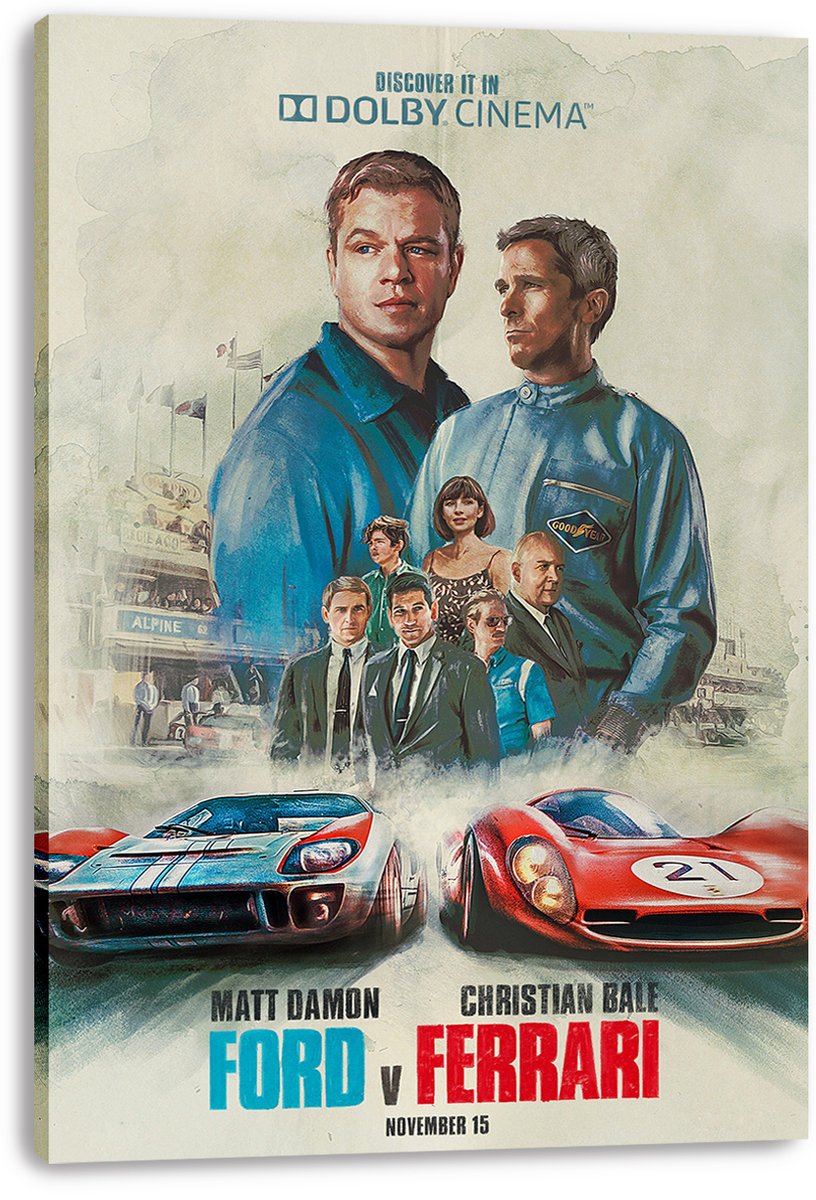 Ford v Ferrari Movie Poster Decorative Painting (paper and canvas) art poster printing print