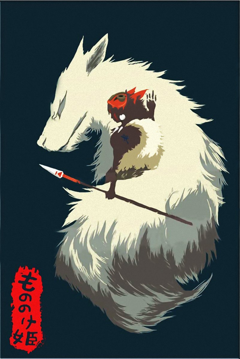 Princess Mononoke Decorative Painting (paper and canvas) art poster printing print