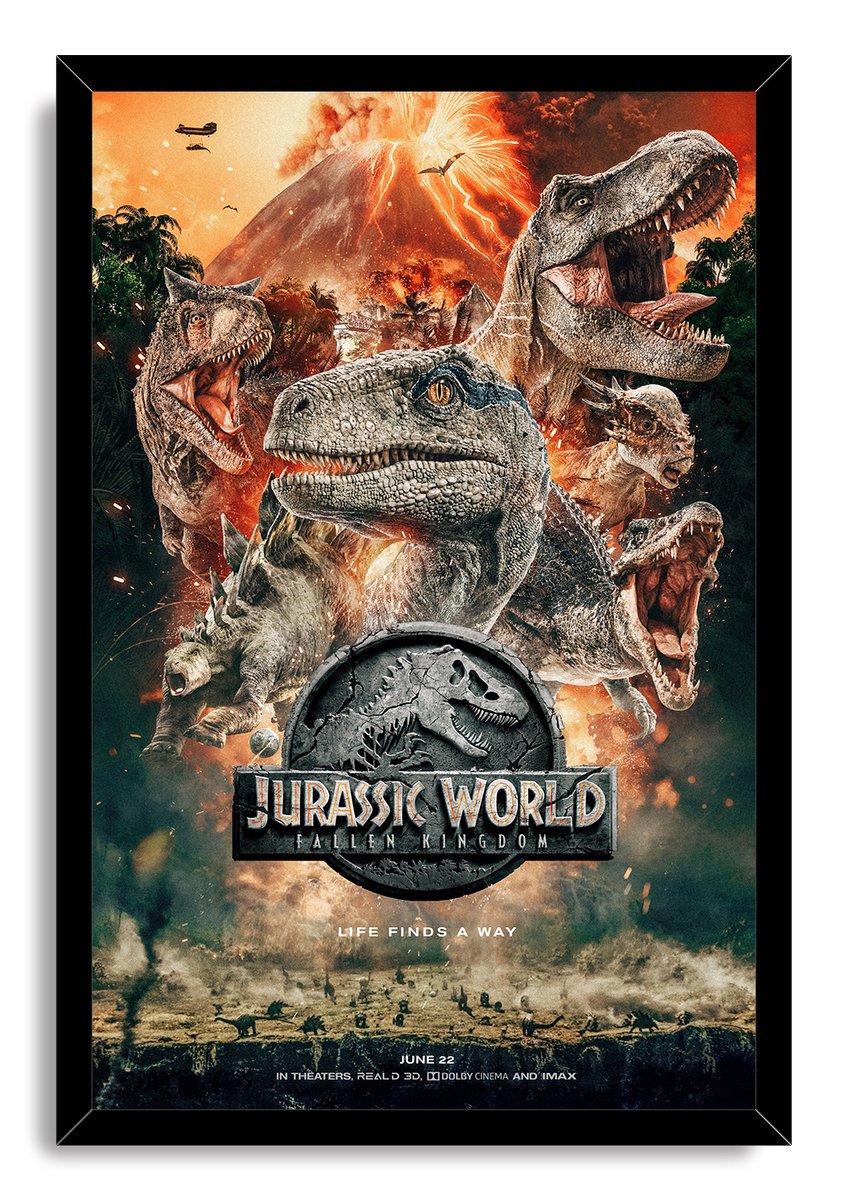 Jurassic World Fallen Kingdom Dinosaurs Decorative Painting (paper and canvas) art poster printing print