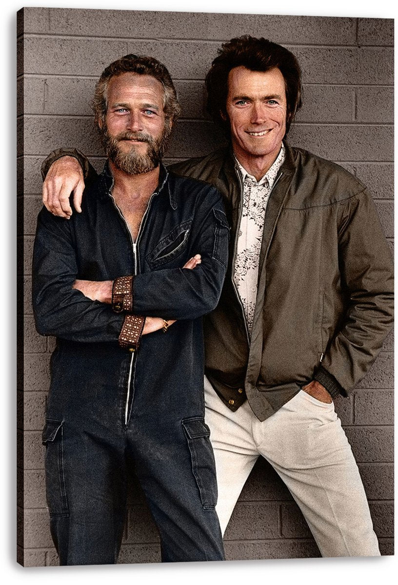 Paul Newman and Clint Eastwood Decorative Painting (paper and canvas) art poster printing print