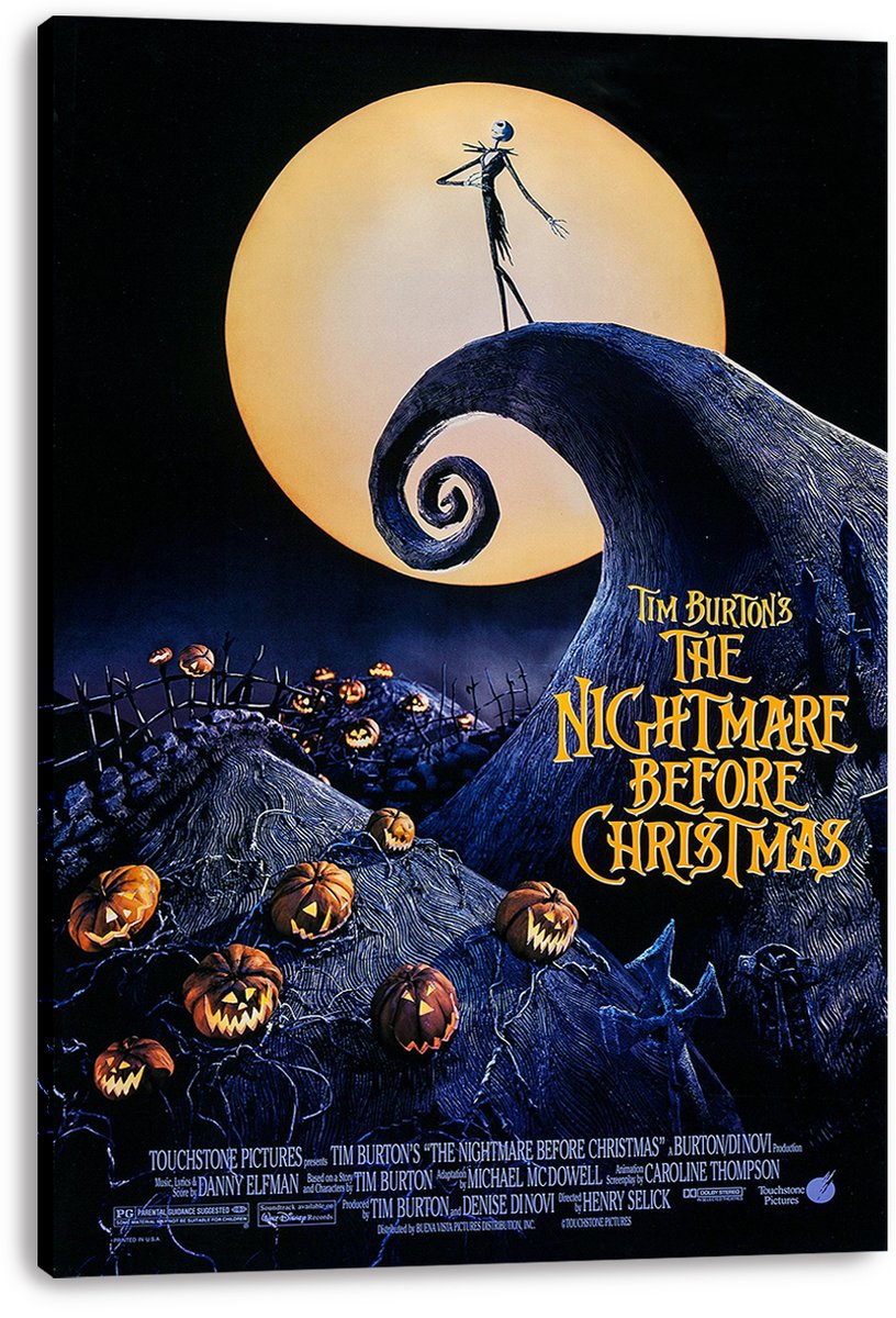 Tim Burton's The Nightmare Before Christmas Decorative Painting (paper and canvas) art poster printing print