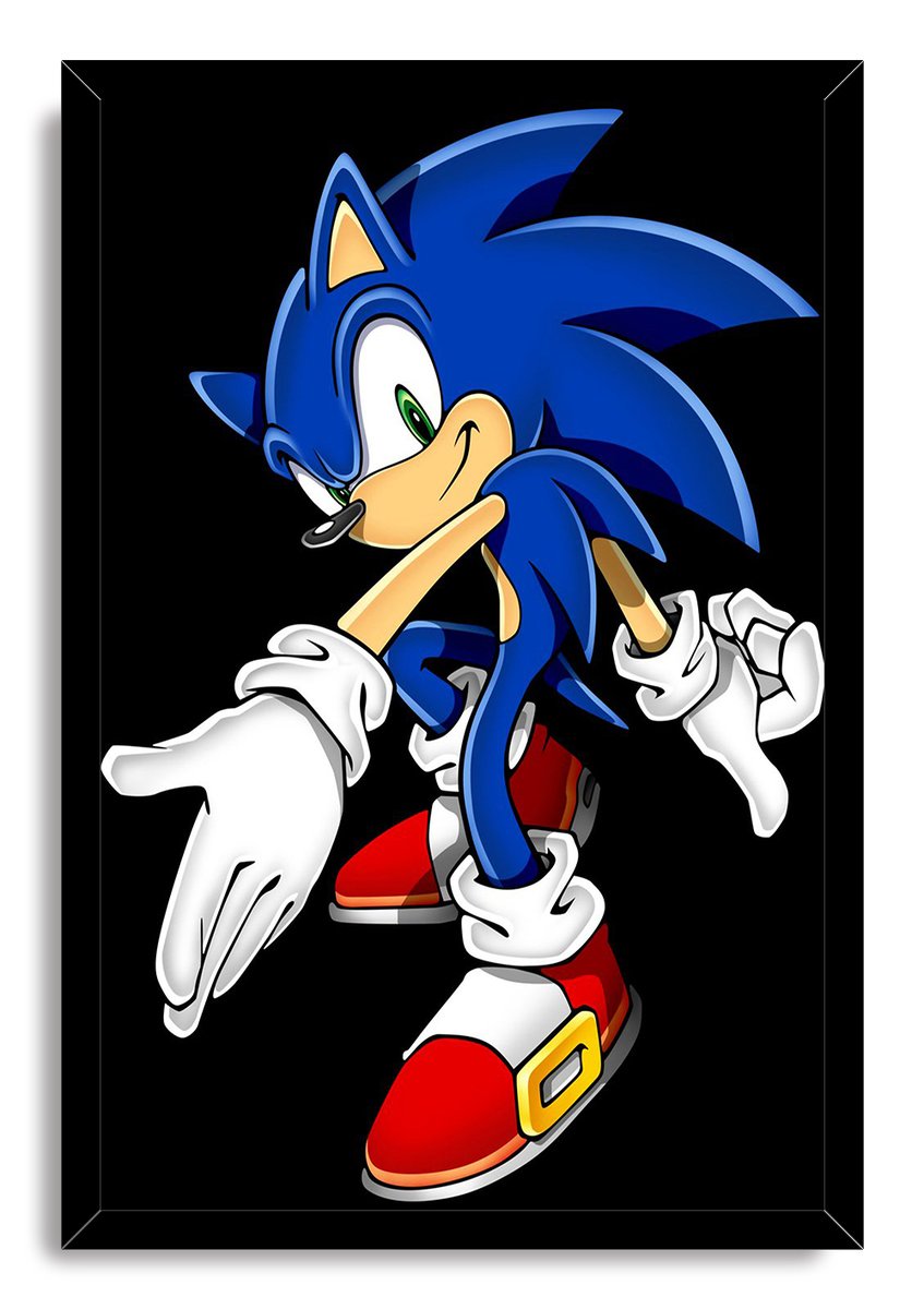 Sonic the Hedgehog Decorative Painting (paper and canvas) art poster printing print