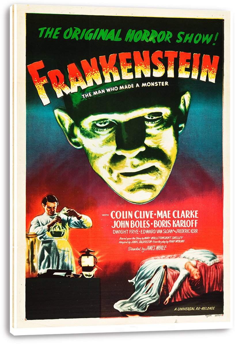 Frankenstein Movie Poster Decorative Painting (paper and canvas) art poster printing print