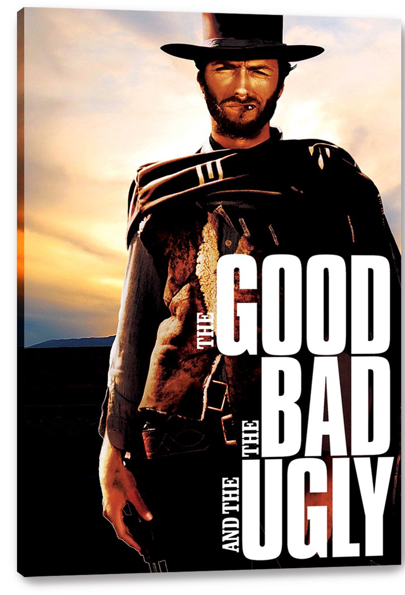 The Good The Bad and The Ugly Clint Eastwood Decorative Painting (paper and canvas) art poster printing print