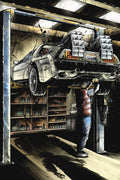 DeLorean Time Machine Mechanic Back to the Future Decorative Painting (paper and canvas) art poster printing print