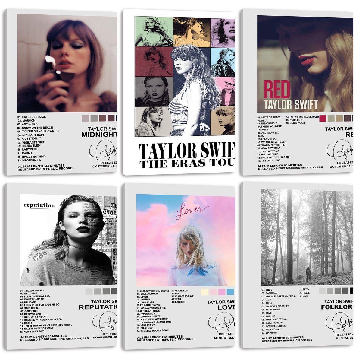 Taylor Swift Eras Tour Album Collection Decorative Painting (paper and canvas) art poster printing print