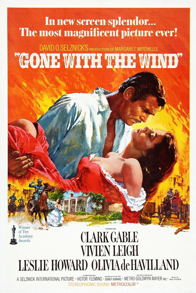 Gone With The Wind Movie Poster Decorative Painting (paper and canvas) art poster printing print