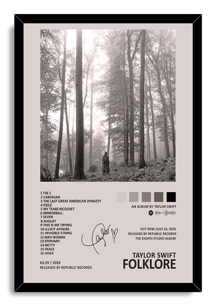 Taylor Swift Folklore Album Cover Decorative Painting (paper and canvas) art poster printing print