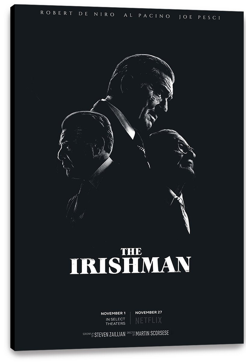 The Irishman Robert De Niro Al Pacino Joe Pesci Movie Poster Decorative Painting (paper and canvas) art poster printing print