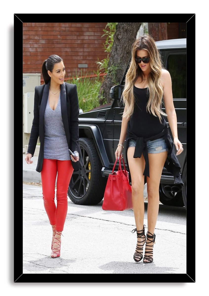 Kim and Khloé Kardashian Decorative Painting (paper and canvas) art poster printing print