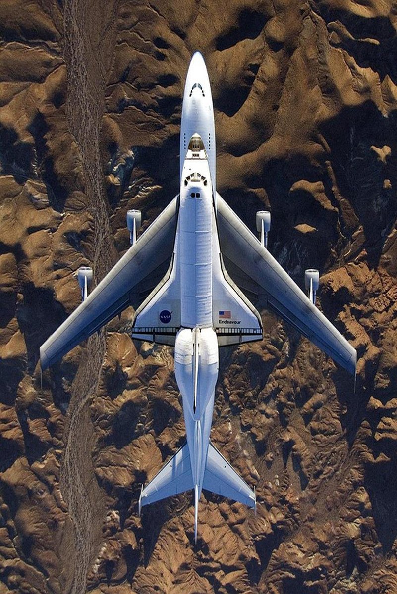Space Shuttle Endeavour on Carrier Aircraft Decorative Painting (paper and canvas) art poster printing print