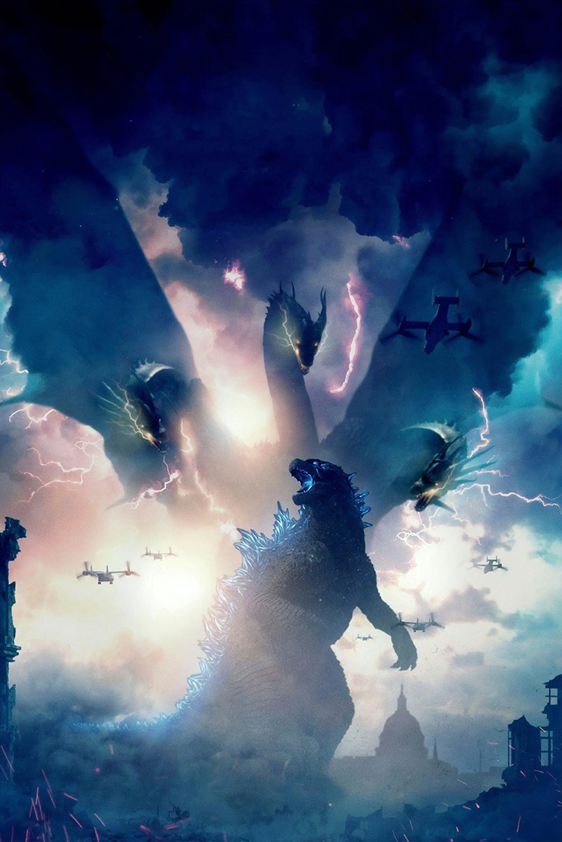 Godzilla King of the Monsters Epic Battle Decorative Painting (paper and canvas) art poster printing print