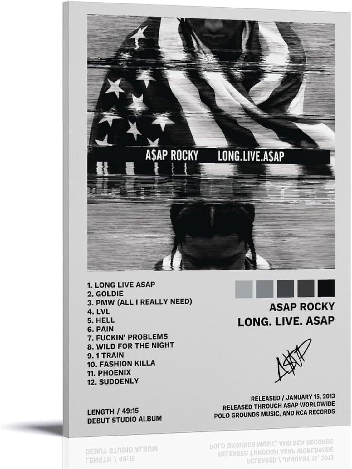 ASAP Poster Rocky Long. Live. ASAP Album Cover Poster Decorative Painting (Paper and Canvas) Art Poster Printing Print
