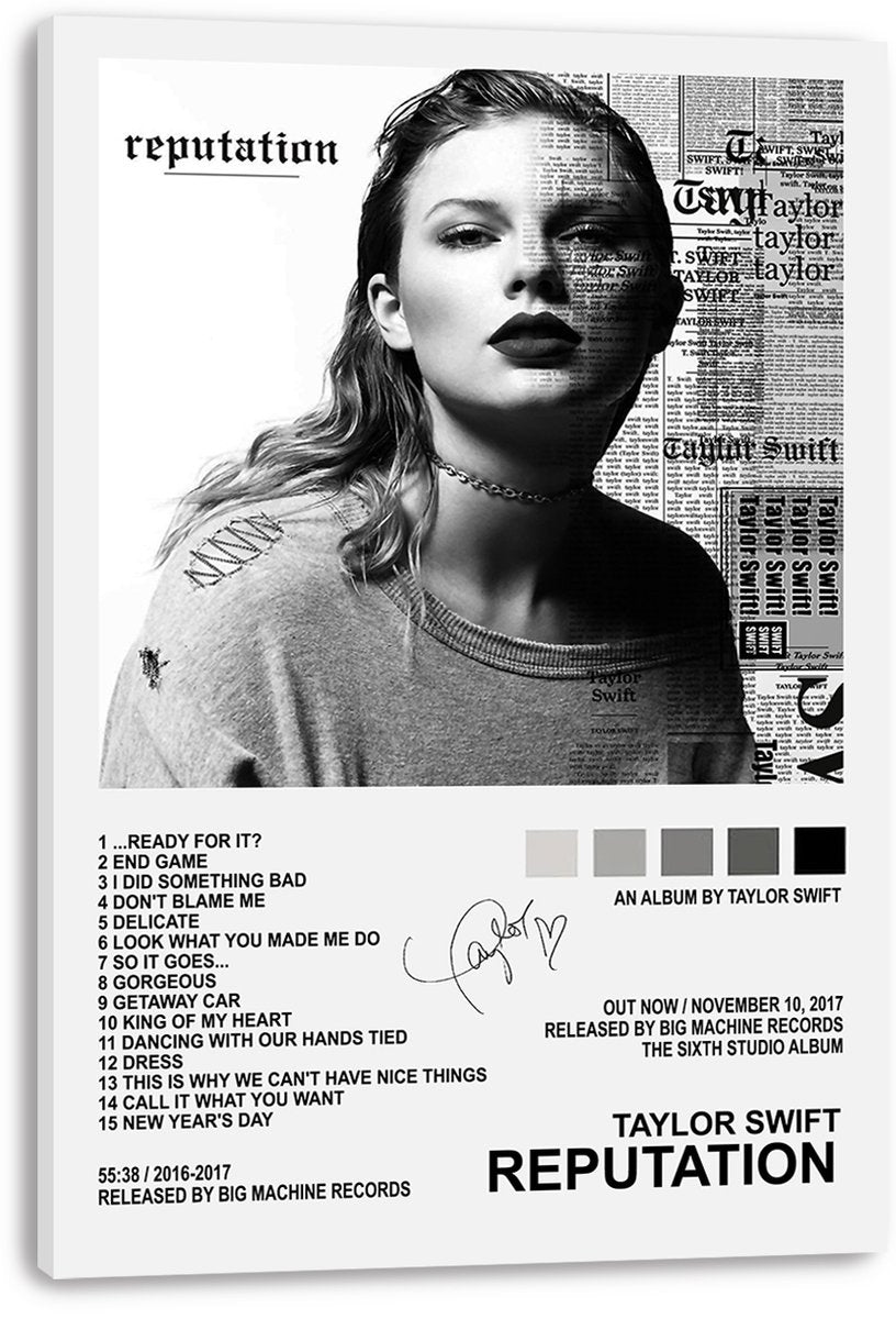Taylor Swift Reputation Album Cover Decorative Painting (paper and canvas) art poster printing print