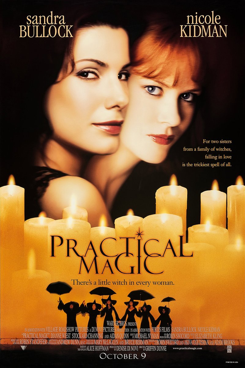 Practical Magic Movie Sandra Bullock Nicole Kidman Decorative Painting (paper and canvas) art poster printing print