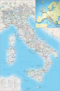 Italy Road Map Decorative Painting (paper and canvas) art poster printing print