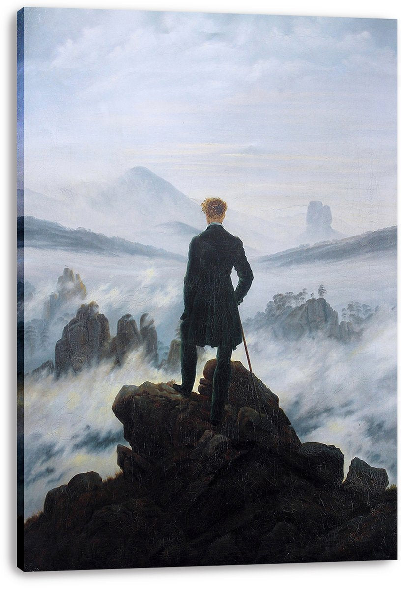 Wanderer Over Foggy Mountains Decorative Painting (paper and canvas) art poster printing print