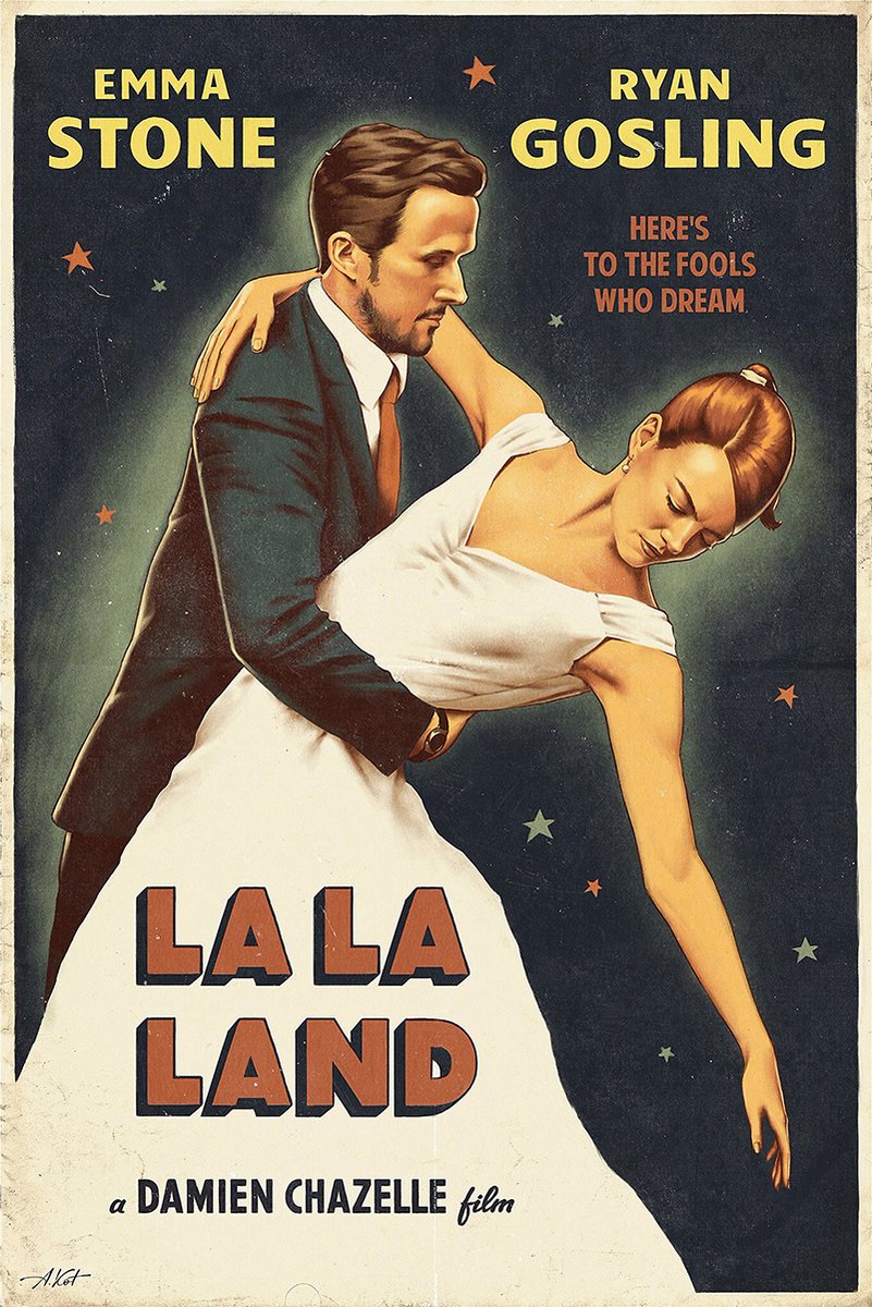 La La Land Emma Stone Ryan Gosling Decorative Painting (paper and canvas) art poster printing print