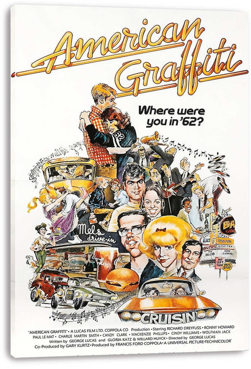American Graffiti Movie Poster Decorative Painting (paper and canvas) art poster printing print