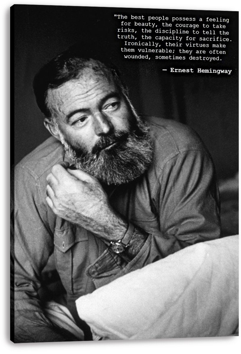Ernest Hemingway Decorative Painting (paper and canvas) art poster printing print