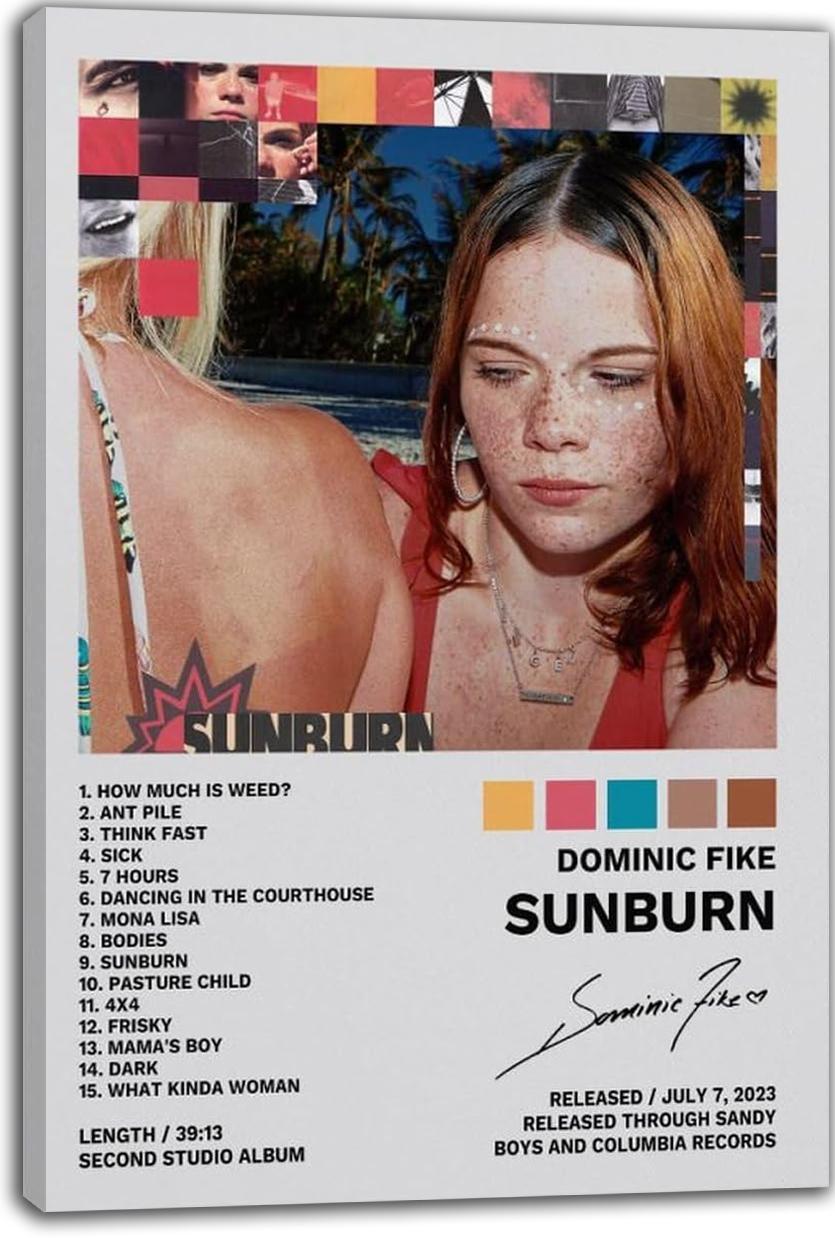 Dominic Fike Sunburn Album Poster (Paper and Canvas) Art Poster Printing Print