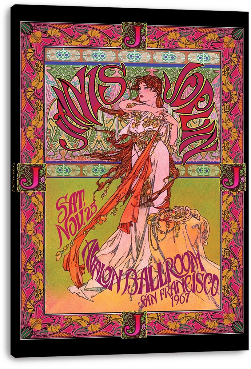 Art Nouveau Woman Psychedelic Concert Poster Decorative Painting (paper and canvas) art poster printing print