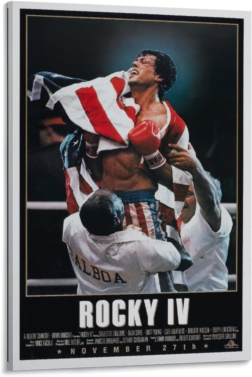 Rocky Iv Movie Poster Art and Wall Art Picture (Paper and Canvas) Art Poster Printing Print