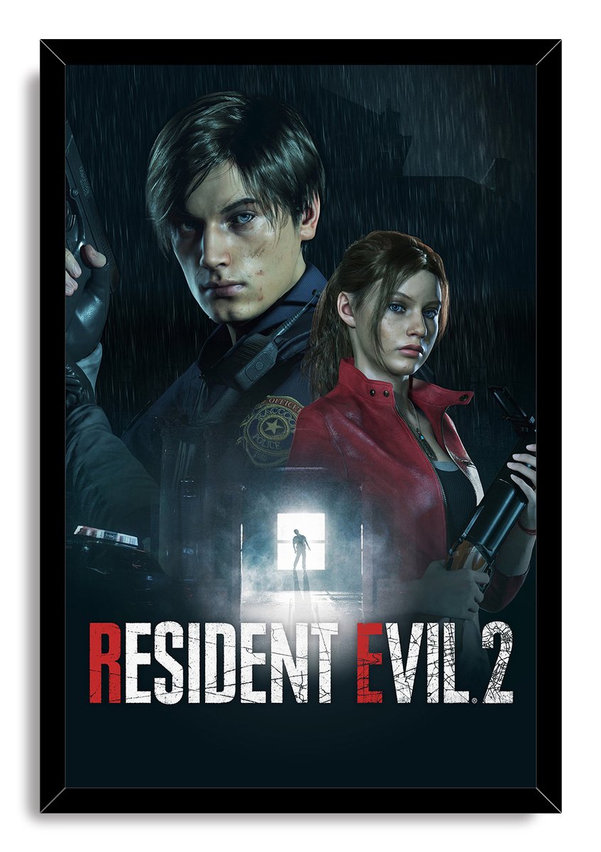 Resident Evil 2 Leon Kennedy and Claire Redfield Decorative Painting (paper and canvas) art poster printing print