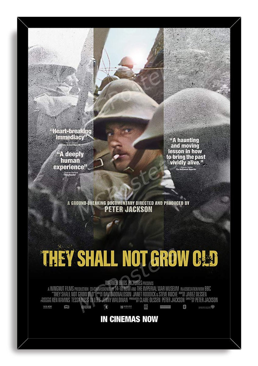 They Shall Not Grow Old Movie Poster WWI Soldiers Decorative Painting (paper and canvas) art poster printing print