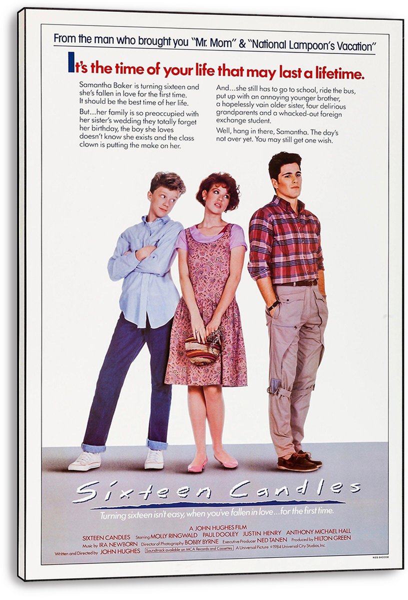 Sixteen Candles Movie Poster Decorative Painting (paper and canvas) art poster printing print