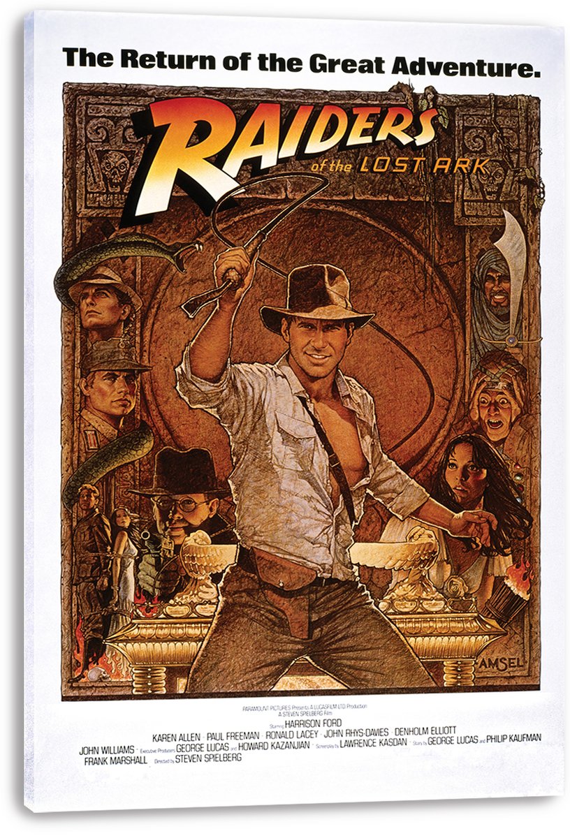 Raiders of the Lost Ark Indiana Jones Decorative Painting (paper and canvas) art poster printing print
