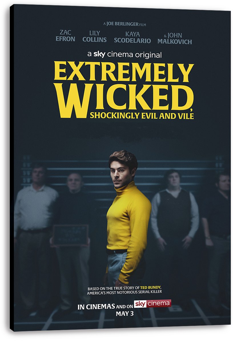 Extremely Wicked, Shockingly Evil and Vile Movie Zac Efron Ted Bundy Decorative Painting (paper and canvas) art poster printing print