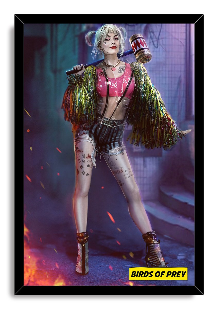 Harley Quinn from Birds of Prey Decorative Painting (paper and canvas) art poster printing print