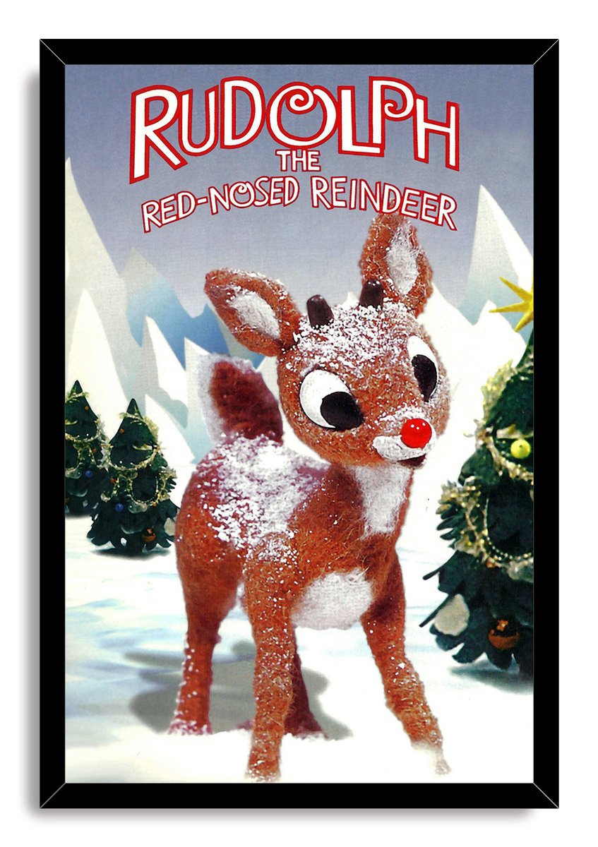 Rudolph The Red-Nosed Reindeer Decorative Painting (paper and canvas) art poster printing print