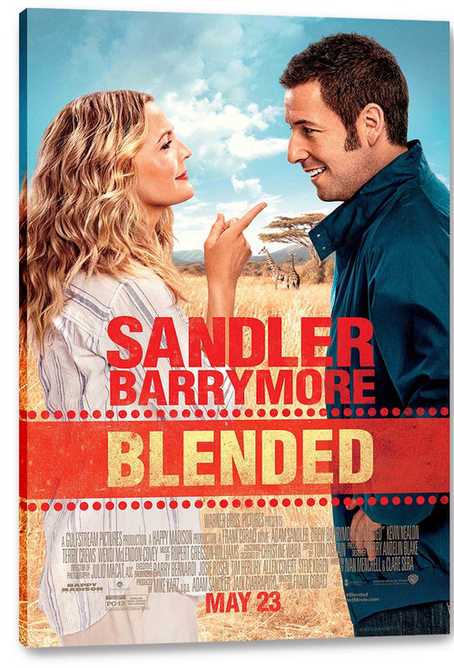 Adam Sandler Drew Barrymore Blended Movie Poster Decorative Painting (paper and canvas) art poster printing print