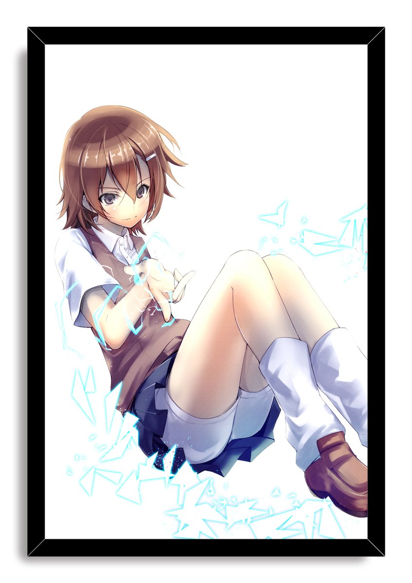 Misaka Sister Anime Girl with Electric Powers Decorative Painting (paper and canvas) art poster printing print