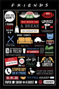 Friends TV Show Iconic Quotes and Symbols Decorative Painting (paper and canvas) art poster printing print