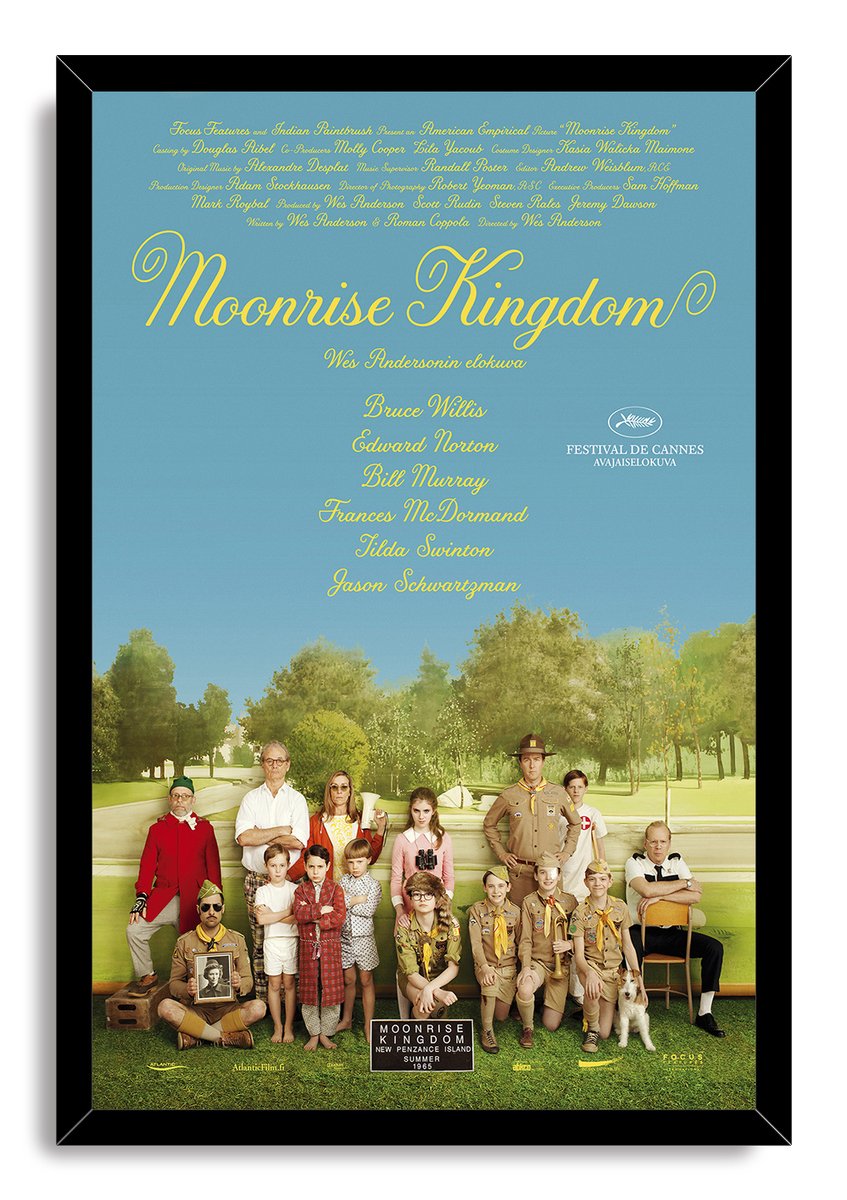 Moonrise Kingdom Movie Poster with Ensemble Cast Decorative Painting (paper and canvas) art poster printing print