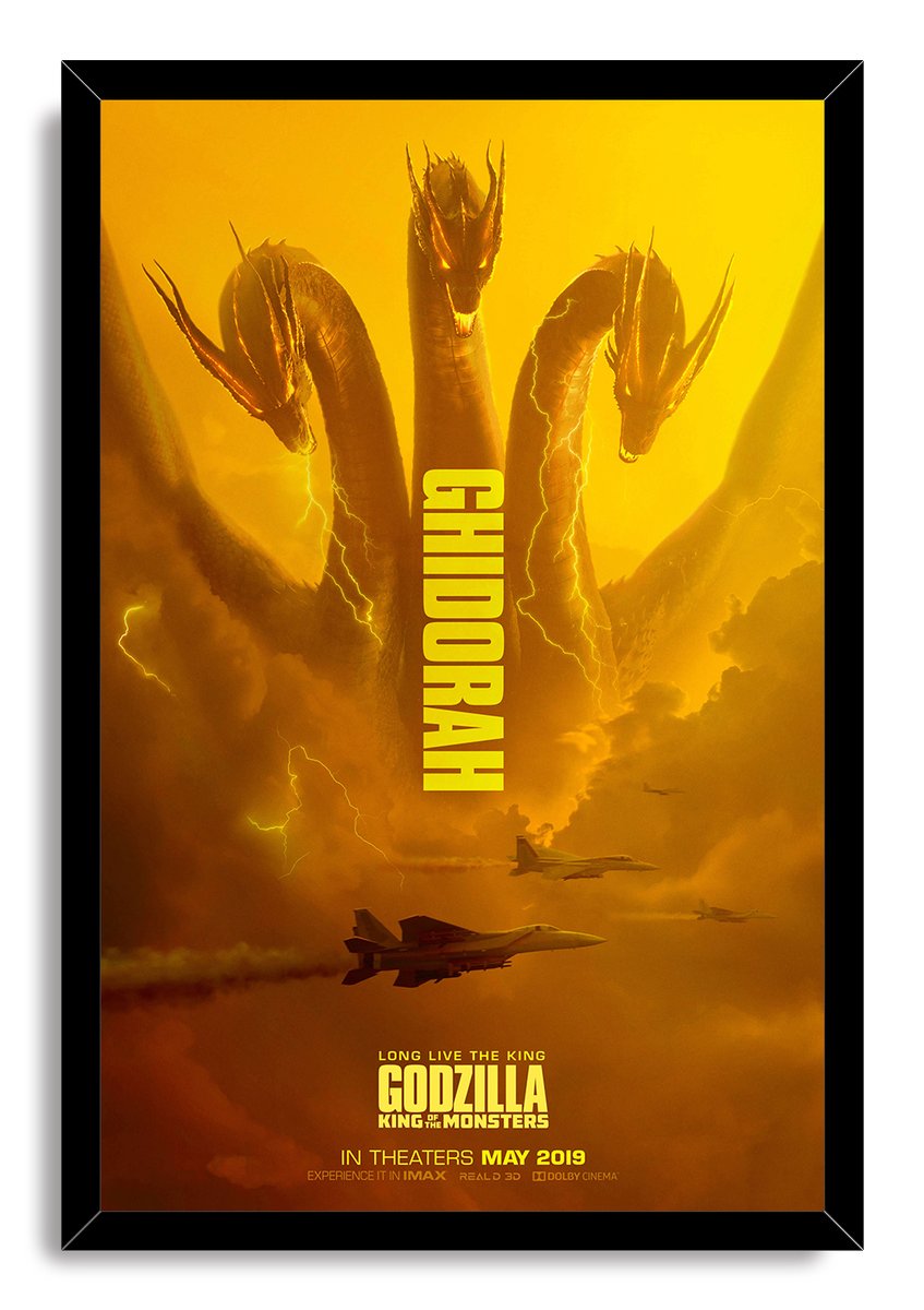 King Ghidorah 'Godzilla: King of the Monsters' Decorative Painting (paper and canvas) art poster printing print