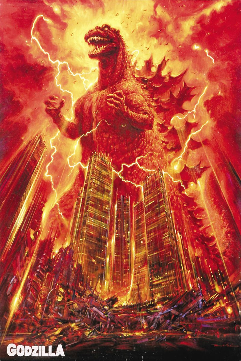 Godzilla Decorative Painting (paper and canvas) art poster printing print