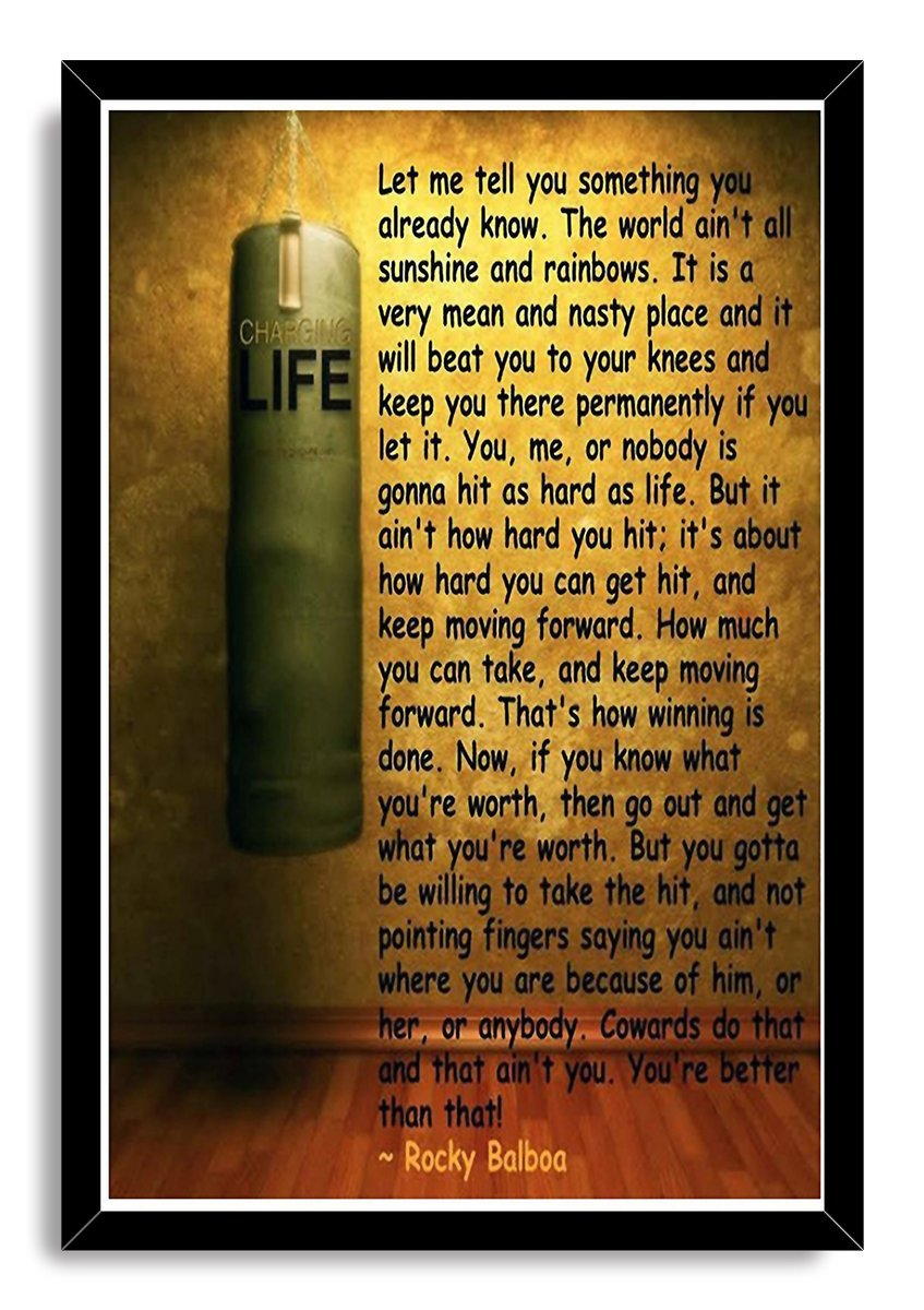 Rocky Balboa Motivational Quote Decorative Painting (paper and canvas) art poster printing print