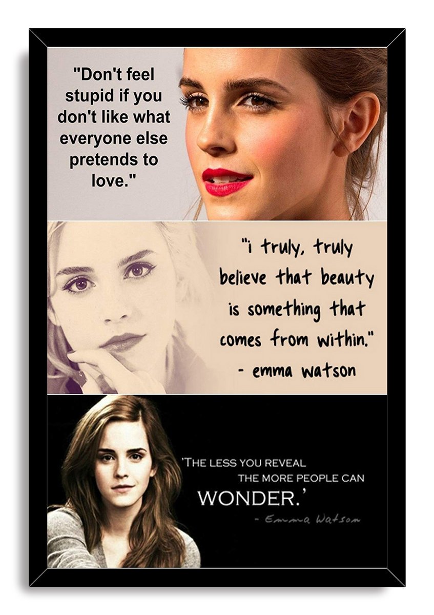 Emma Watson Inspirational Quotes Decorative Painting (paper and canvas) art poster printing print