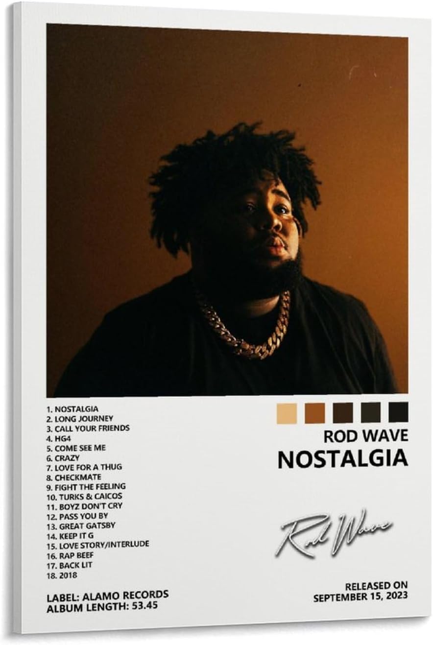 Rod Wave Nostalgia Album Cover Posters(Paper and Canvas) Art Poster Printing Print