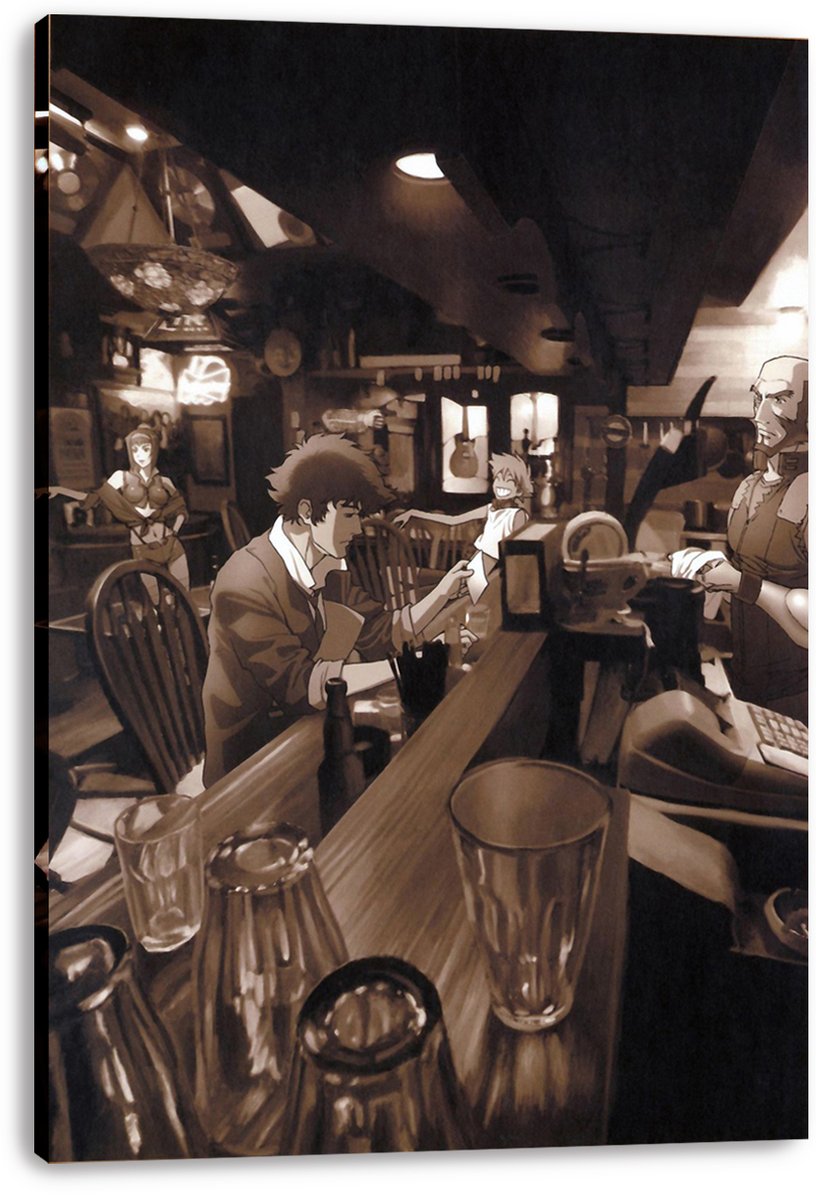 Cowboy Bebop Bar Scene Decorative Painting (paper and canvas) art poster printing print