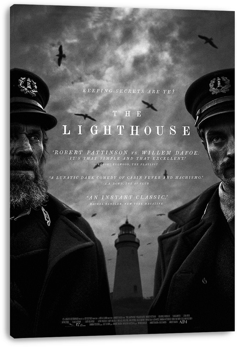 The Lighthouse Movie Robert Pattinson Willem Dafoe Decorative Painting (paper and canvas) art poster printing print