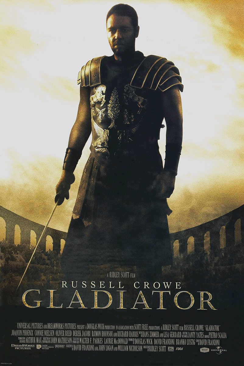 Russell Crowe Gladiator Movie Decorative Painting (paper and canvas) art poster printing print