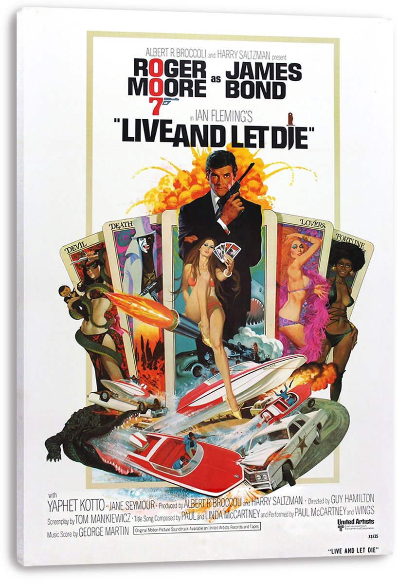 Live and Let Die James Bond Decorative Painting (paper and canvas) art poster printing print